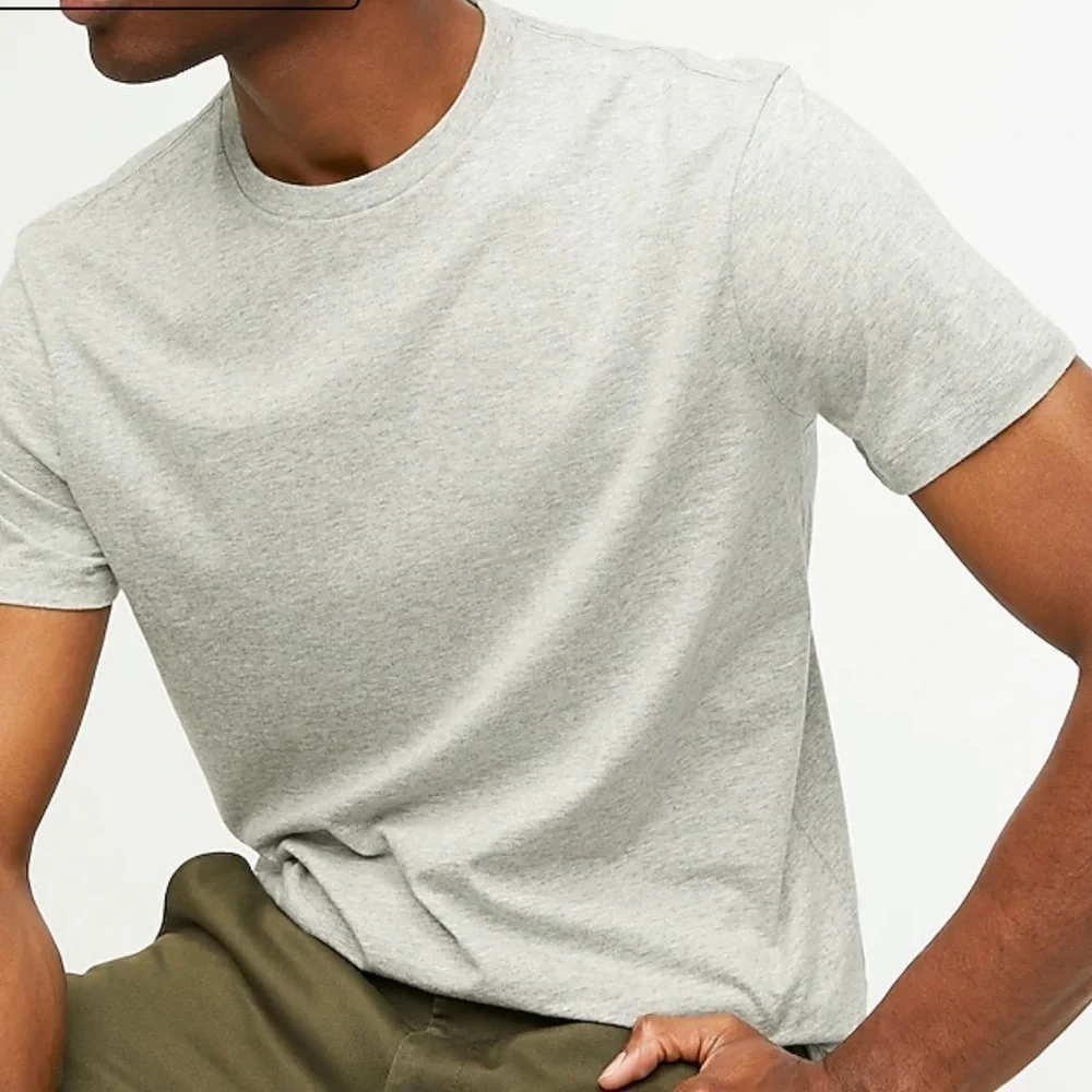 J crew mens washed jersey tee shirt heather gray